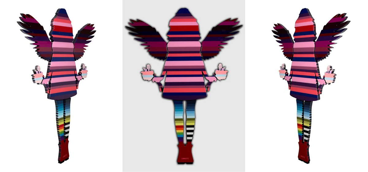 Angel Cake (Floral) - Medium Striped