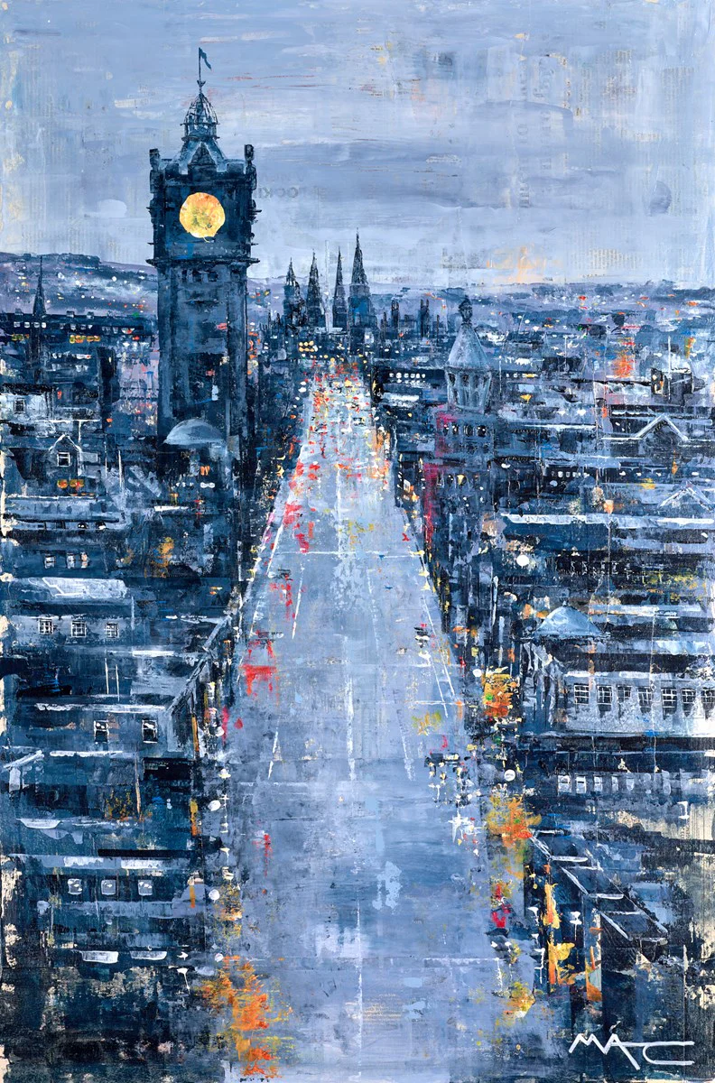 Dusk On Princes Street, Edinburgh - Image 2