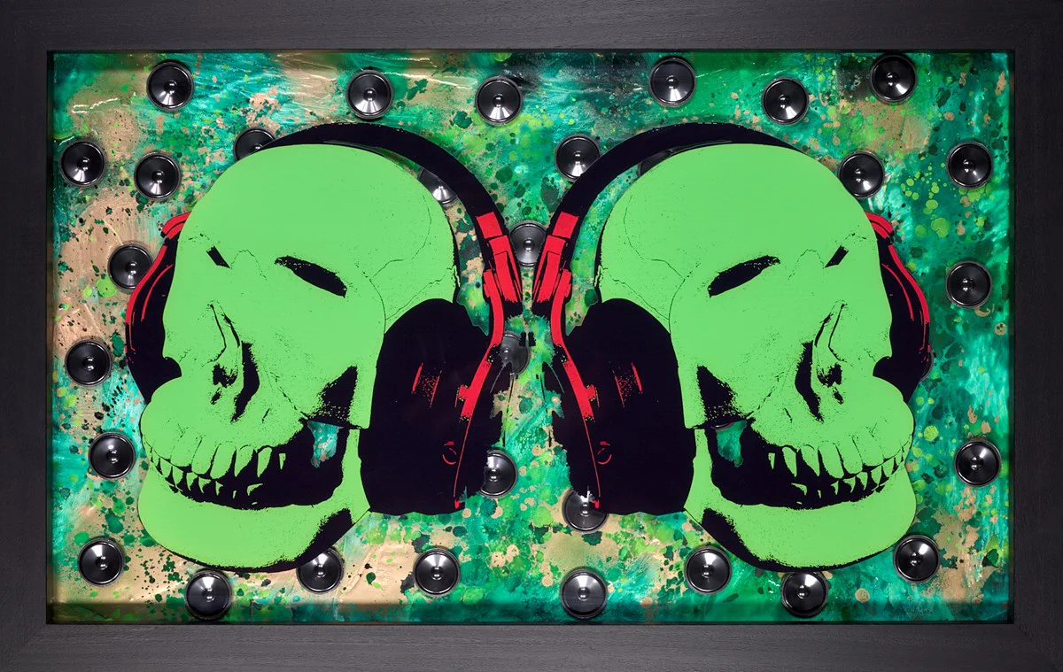 Music Lover-Double Skulls (Green)
