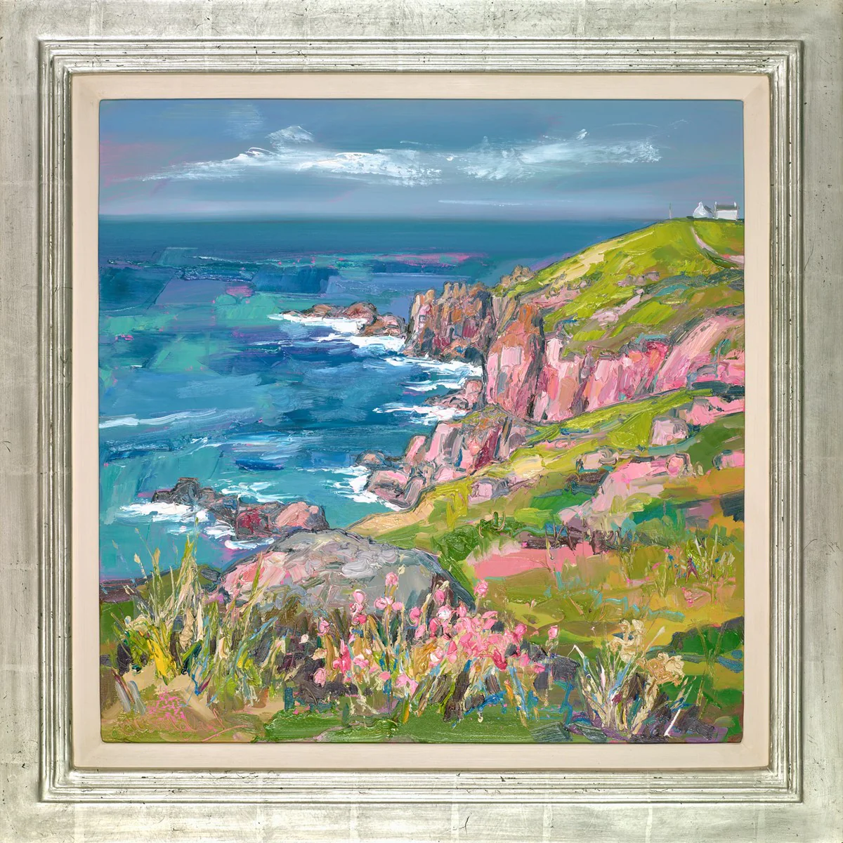 Sea Pinks On The Cliff, Lands End
