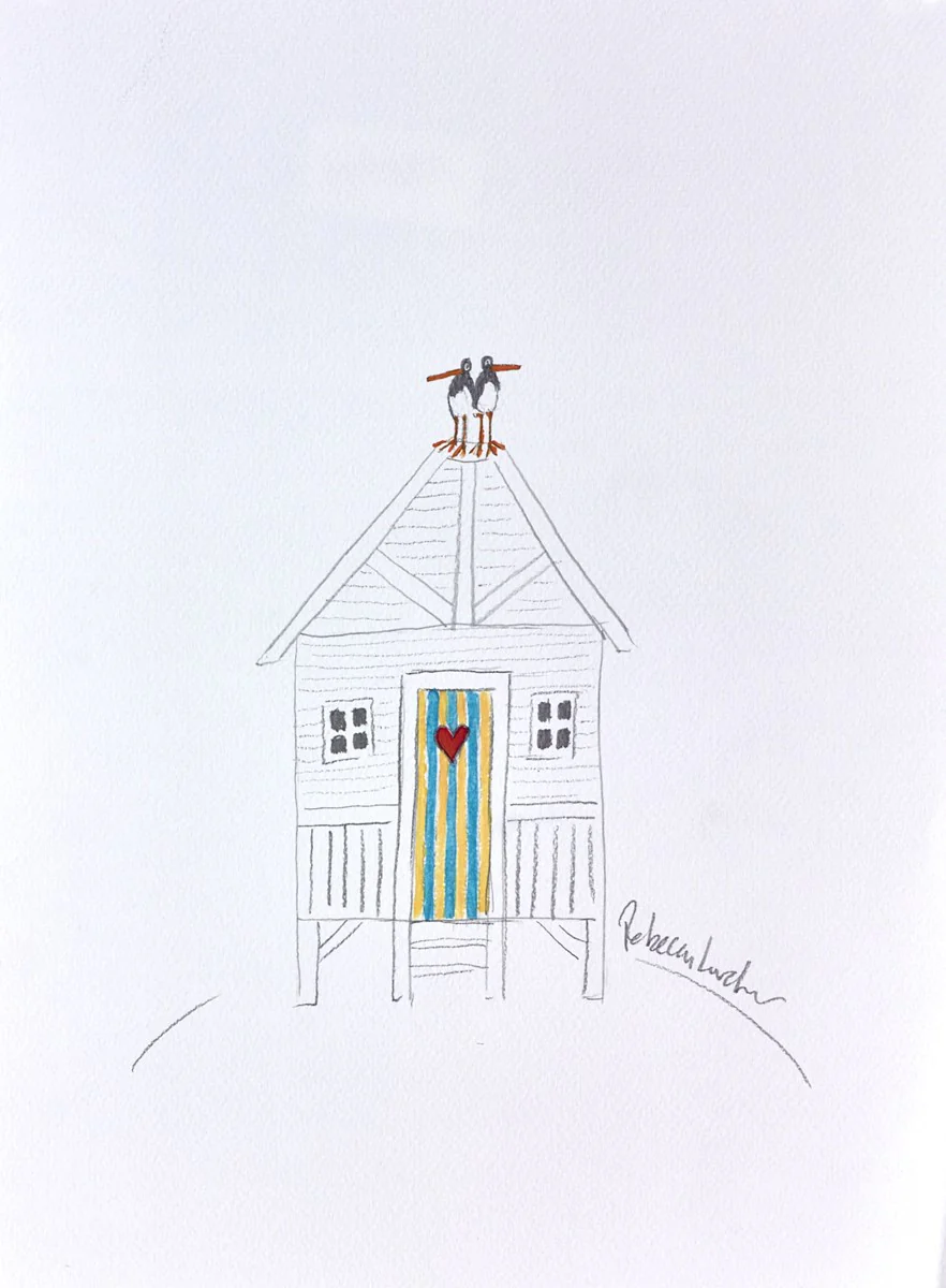 Seagulls On A Beach Hut (Sketch)