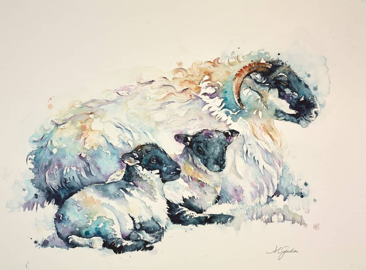 Spring Family - Ewe With The Lambs - Image 2