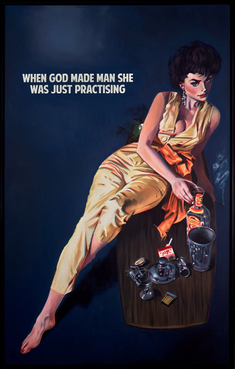 When God Made Man She Was Just Practising (Blue)
